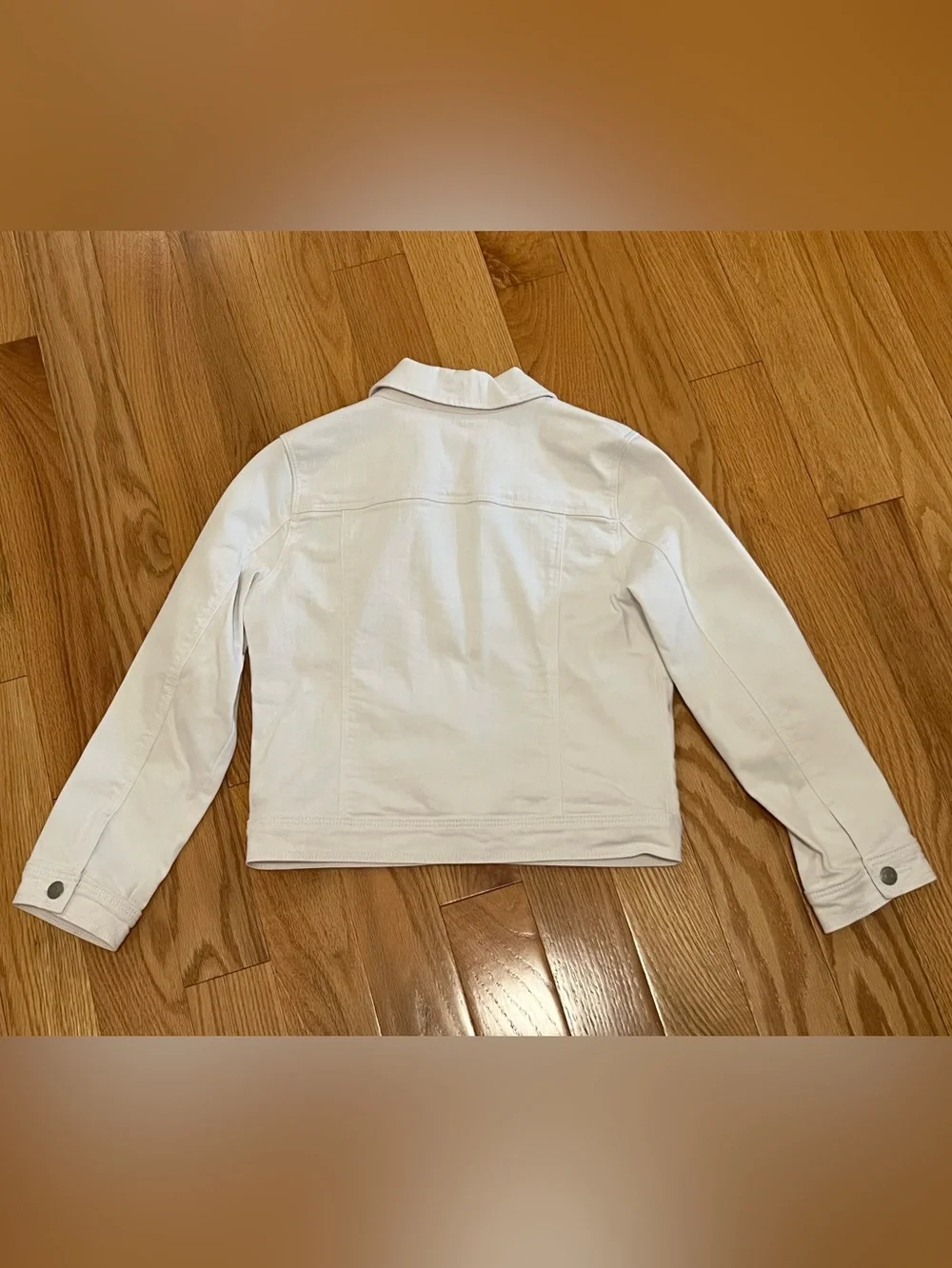 Cat & Jack White Button-Front Denim Jacket